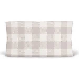 Big Check Changing Pad Cover | Sand