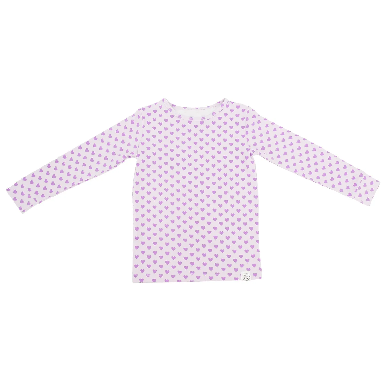 Big Kid Pajama - Purple Hearts