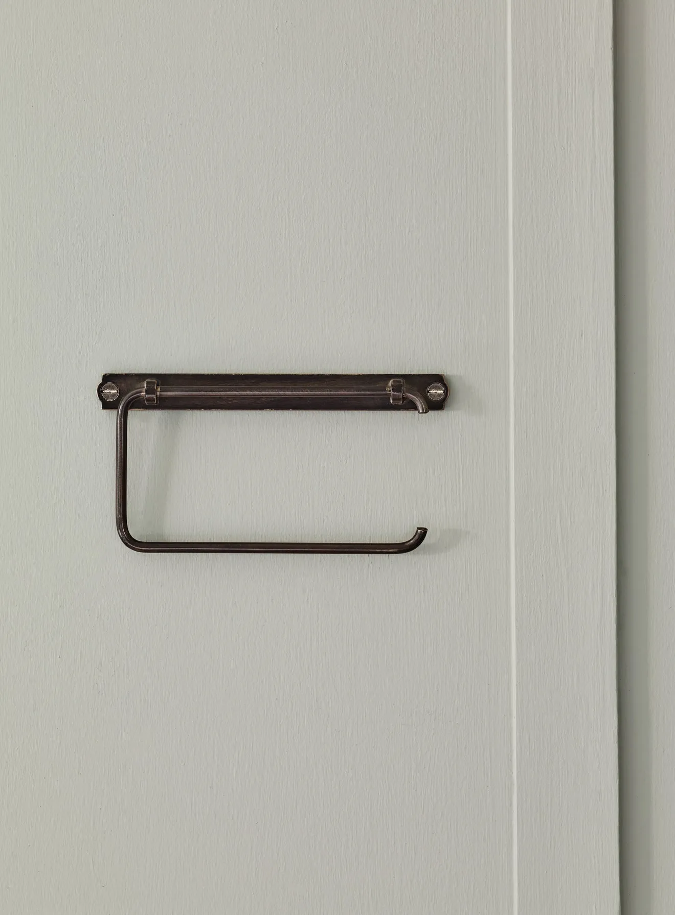 Bilton Toilet Roll Holder, Blackened Brass