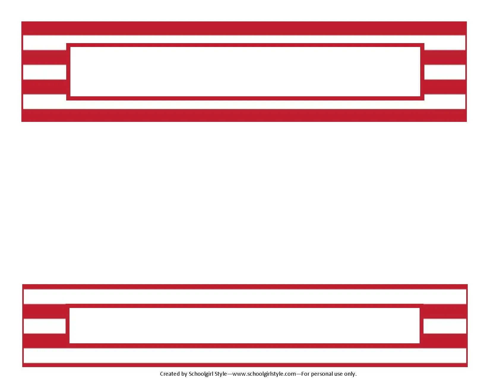 Binder Spines | Preppy Nautical Red and Navy Blue | UPRINT | Schoolgirl Style