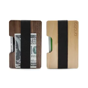 Birch & Walnut Wallet Card Holder Duo