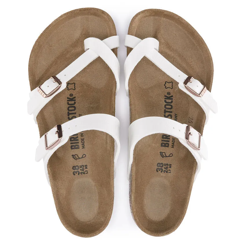 BIRKENSTOCK MAYARI WHITE BIRKOFLOR - WOMENS