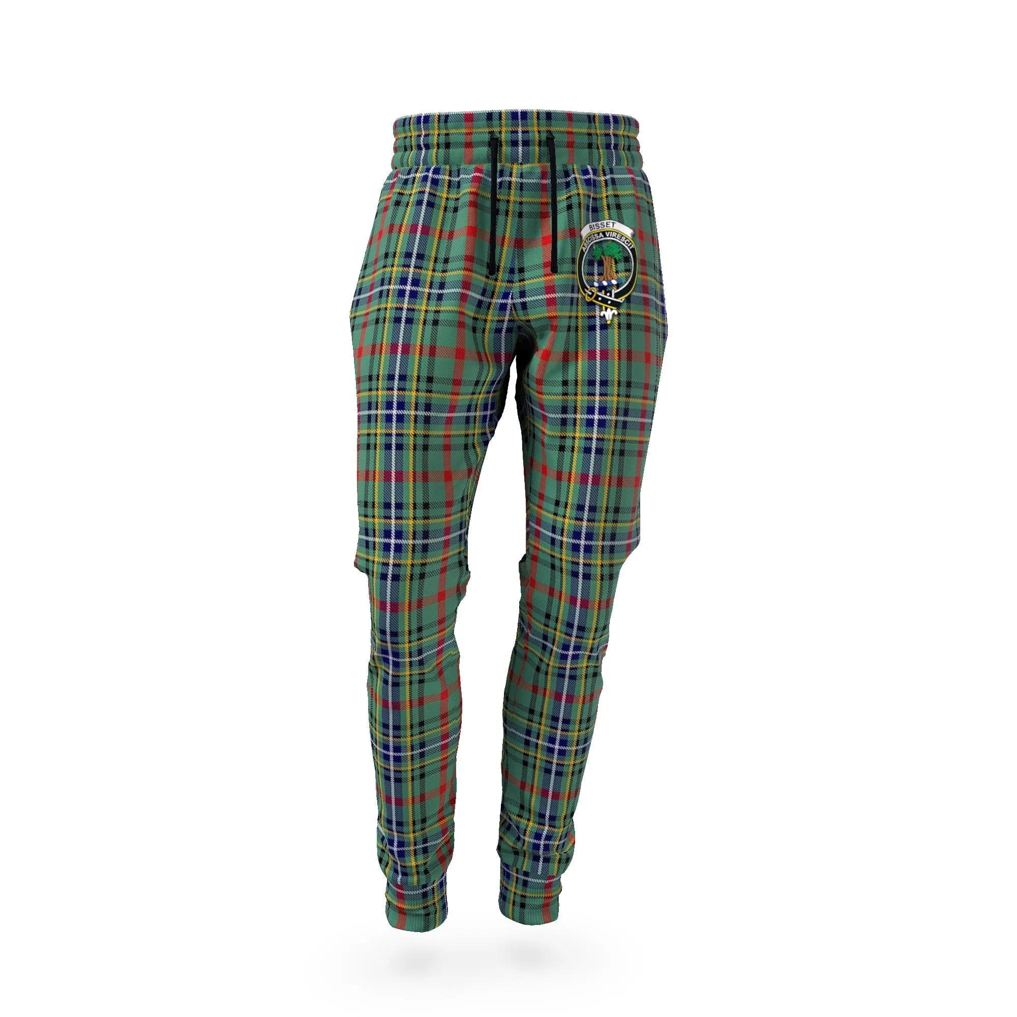 Bisset Tartan Joggers Pants with Family Crest