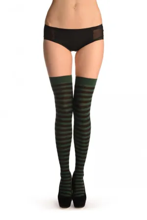 Black & Emerald Green Stripes