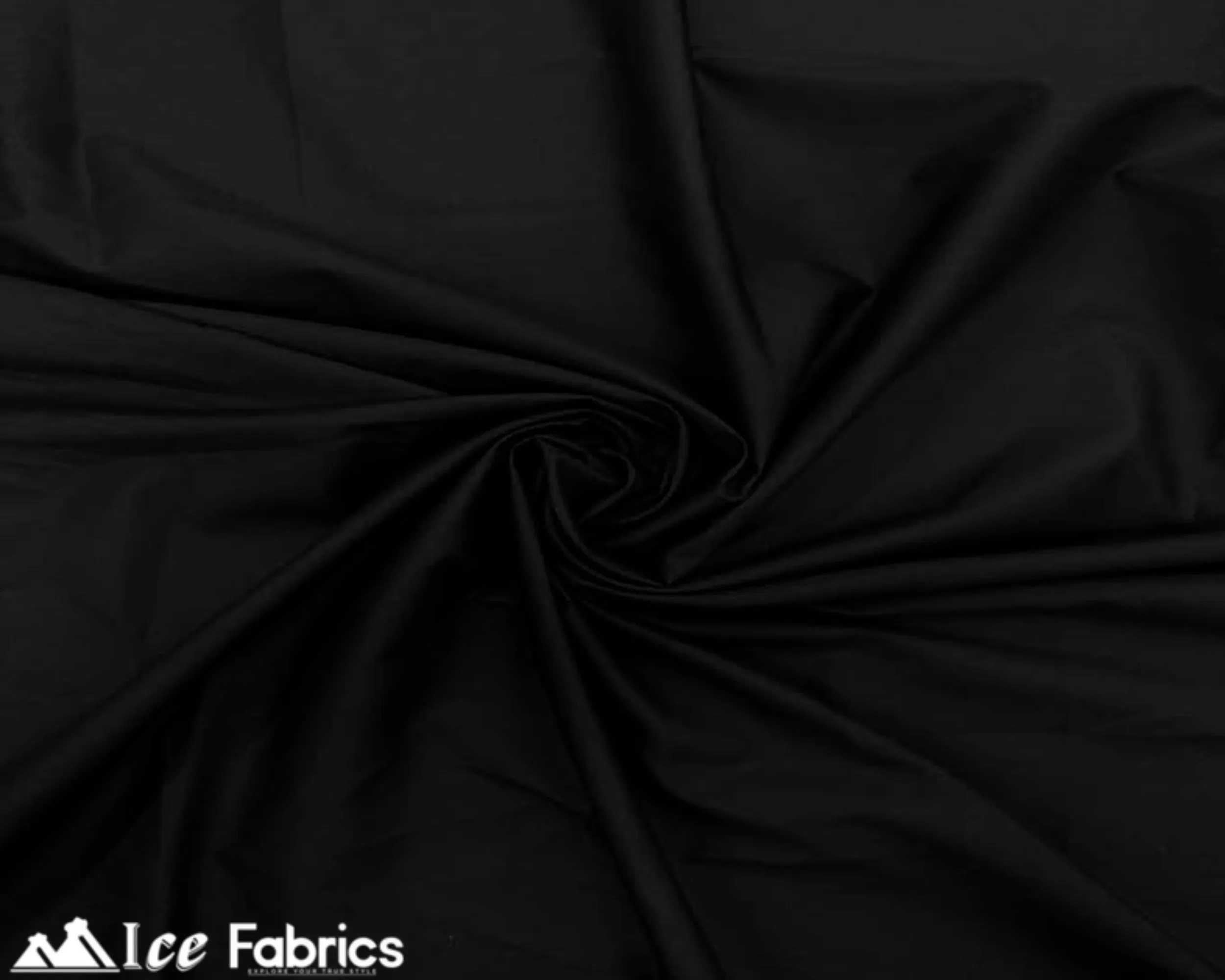 Black Broadcloth Polyester Cotton Fabric | Poly Cotton Fabric