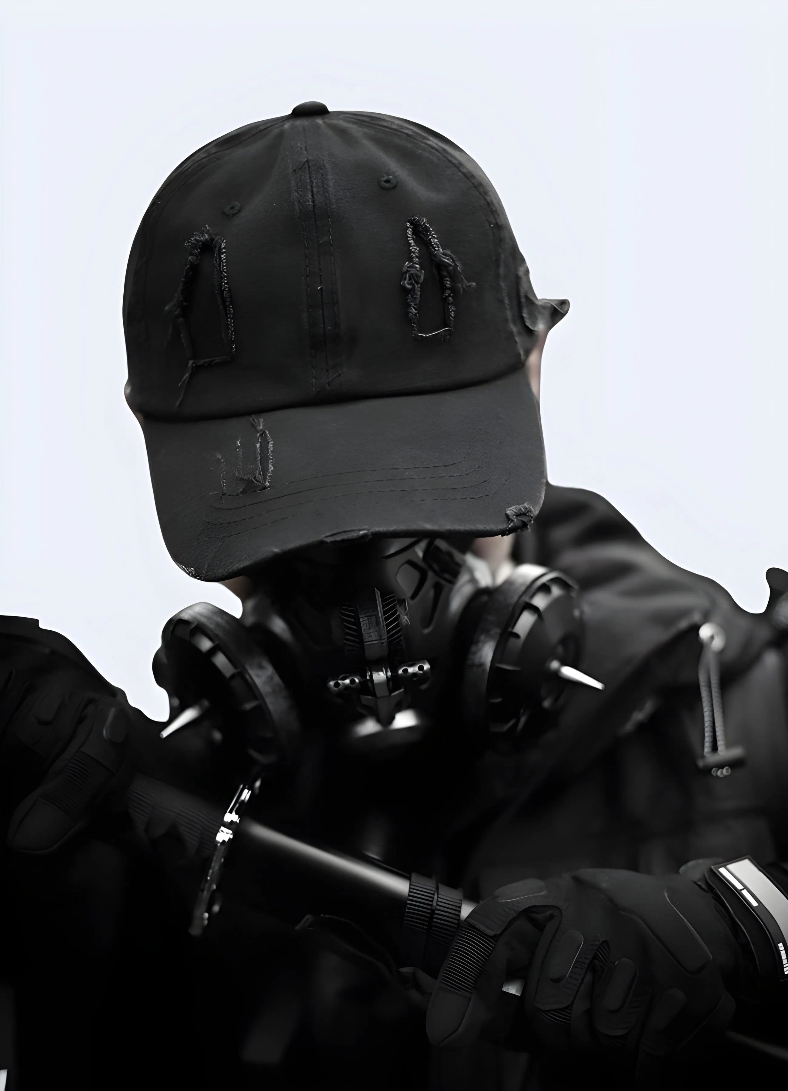 Black Denim Baseball Cap