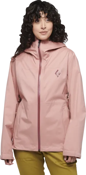Black Diamond Women&#x27;s StormLine Stretch Rain Shell Jacket Chalk Pink | Buy Black Diamond Women&#x27;s StormLine Stretch Rain Shell Jacket Chalk Pink here | Outnorth