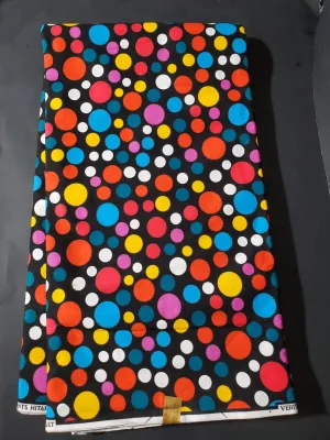 Black Multicolor African Ankara Fabric