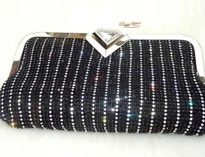 Black Rectangle Beautiful Party Evening Purse