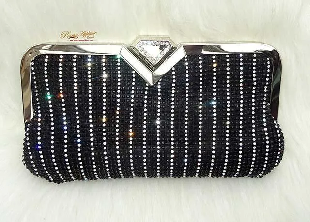 Black Rectangle Beautiful Party Evening Purse