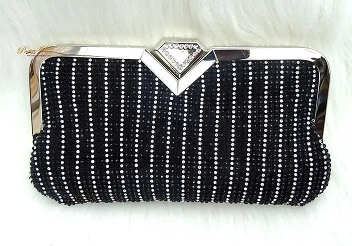 Black Rectangle Beautiful Party Evening Purse