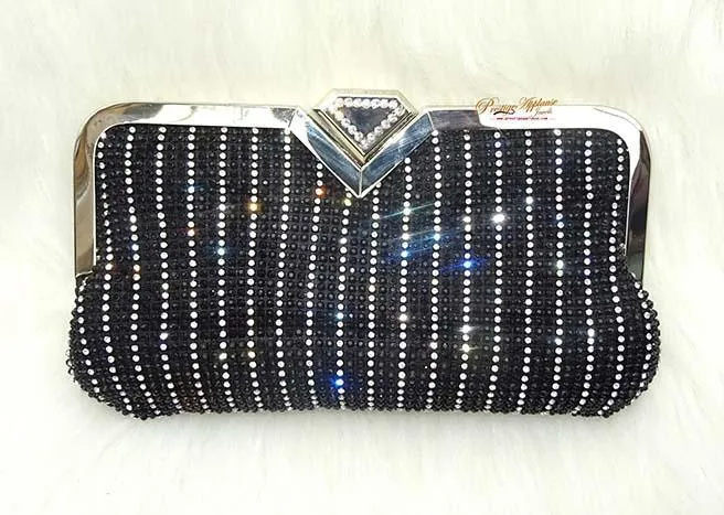 Black Rectangle Beautiful Party Evening Purse