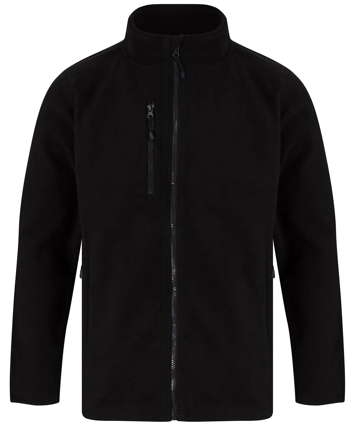 Black - Recycled polyester microfleece jacket