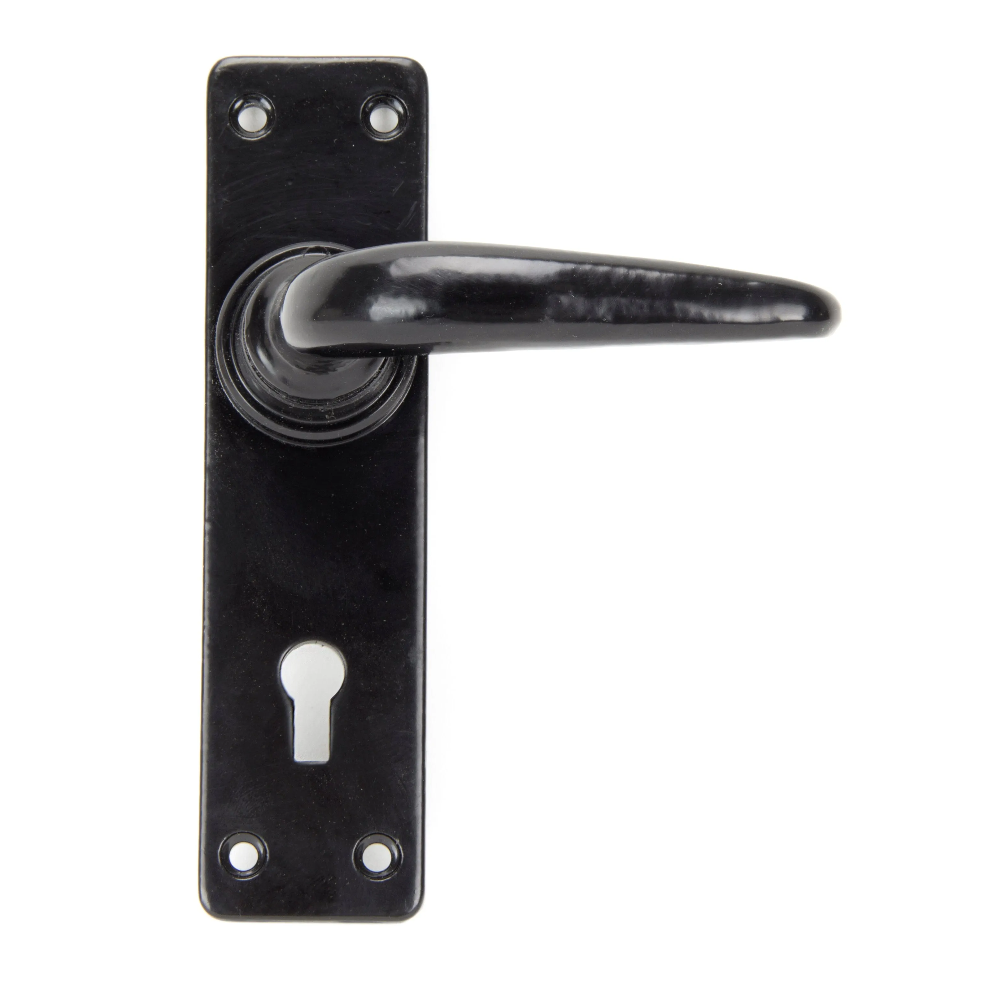Black Smooth Lever Lock Set | From The Anvil