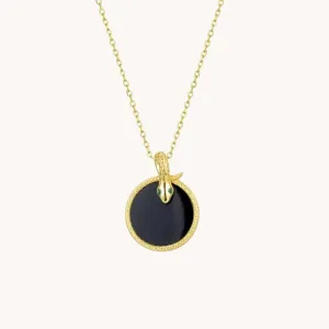 Black Snake Gold Pendant with chain W