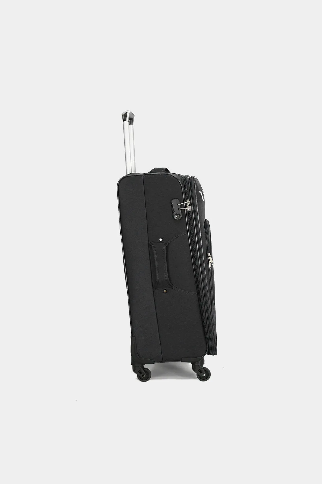 Black Solid Trolley Set (3 Piece)