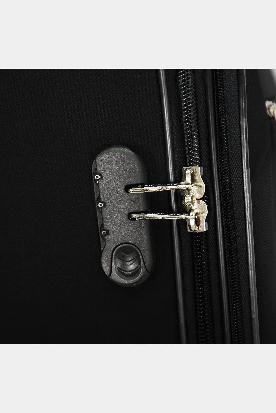 Black Solid Trolley Set (3 Piece)