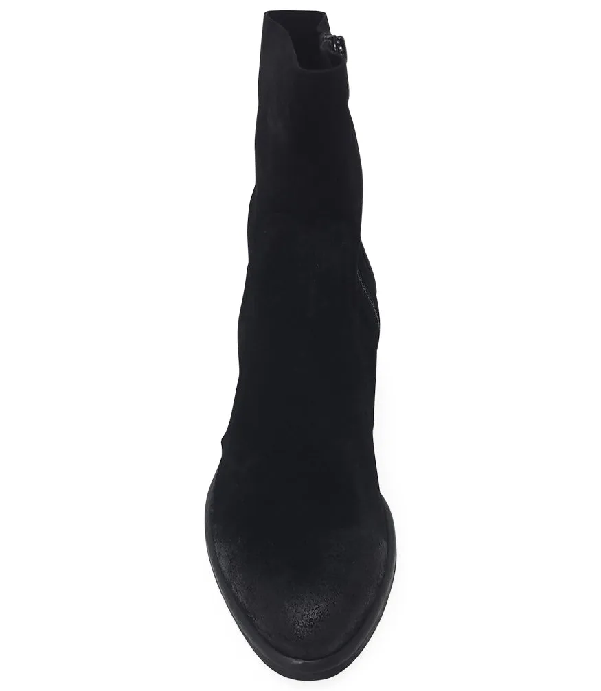 Black Suede Ankle Boot