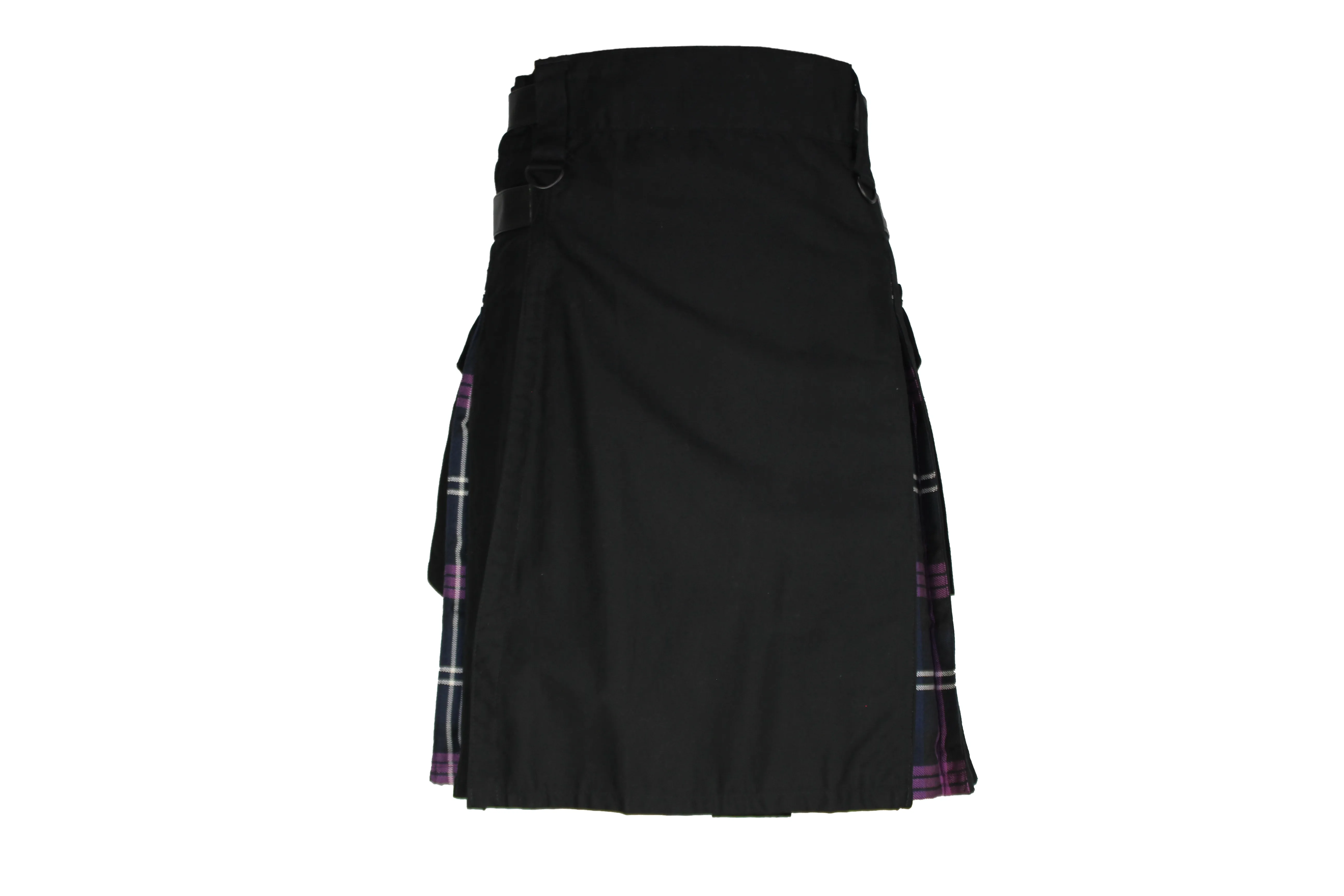 Black Utility Kilts Pride of Scotland Tartan Pleats