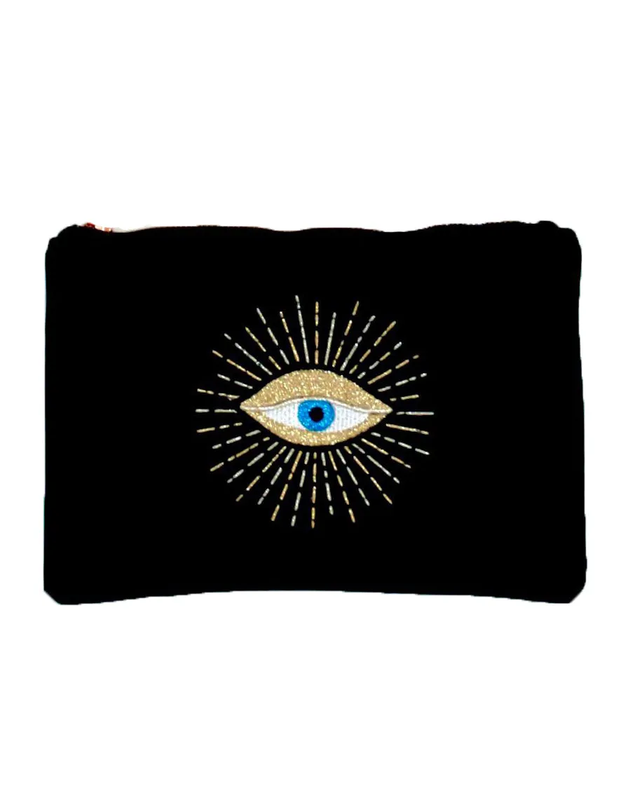 Black Velvet Eye Pouch