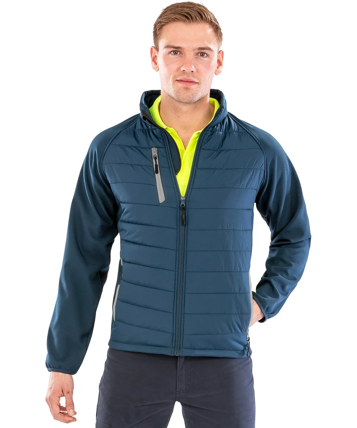 Black/Red - Compass padded softshell jacket
