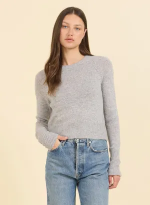 Blakely Cashmere Crewneck - Heather Grey