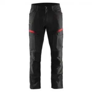 Bl&#xE5;kl&#xE4;der&#x20;1456-1845&#x20;Service&#x20;Trousers&#x20;Stretch&#x20;-&#x20;Black&#x2F;Red