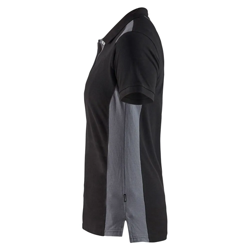Bl&#xE5;kl&#xE4;der&#x20;3390-1050&#x20;Women&#x27;s&#x20;Pique&#x20;Polo&#x20;Shirt&#x20;-&#x20;Black&#x2F;Grey