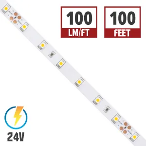 BLAZE LED Strip Light, 100ft Reel, 3000K, 117 Lumens per Ft, 24V