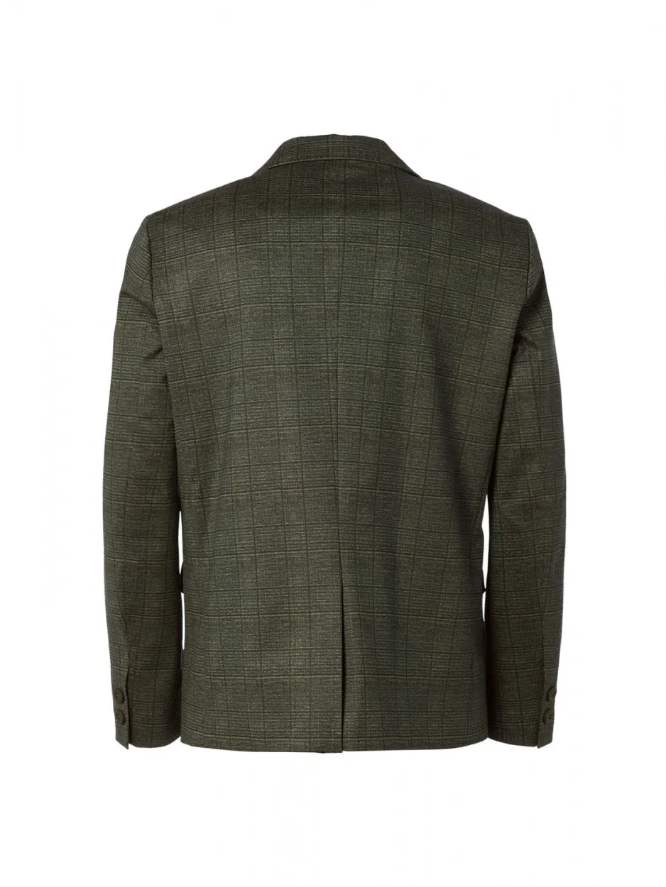 Blazer Jersey Stretch Check | Taupe