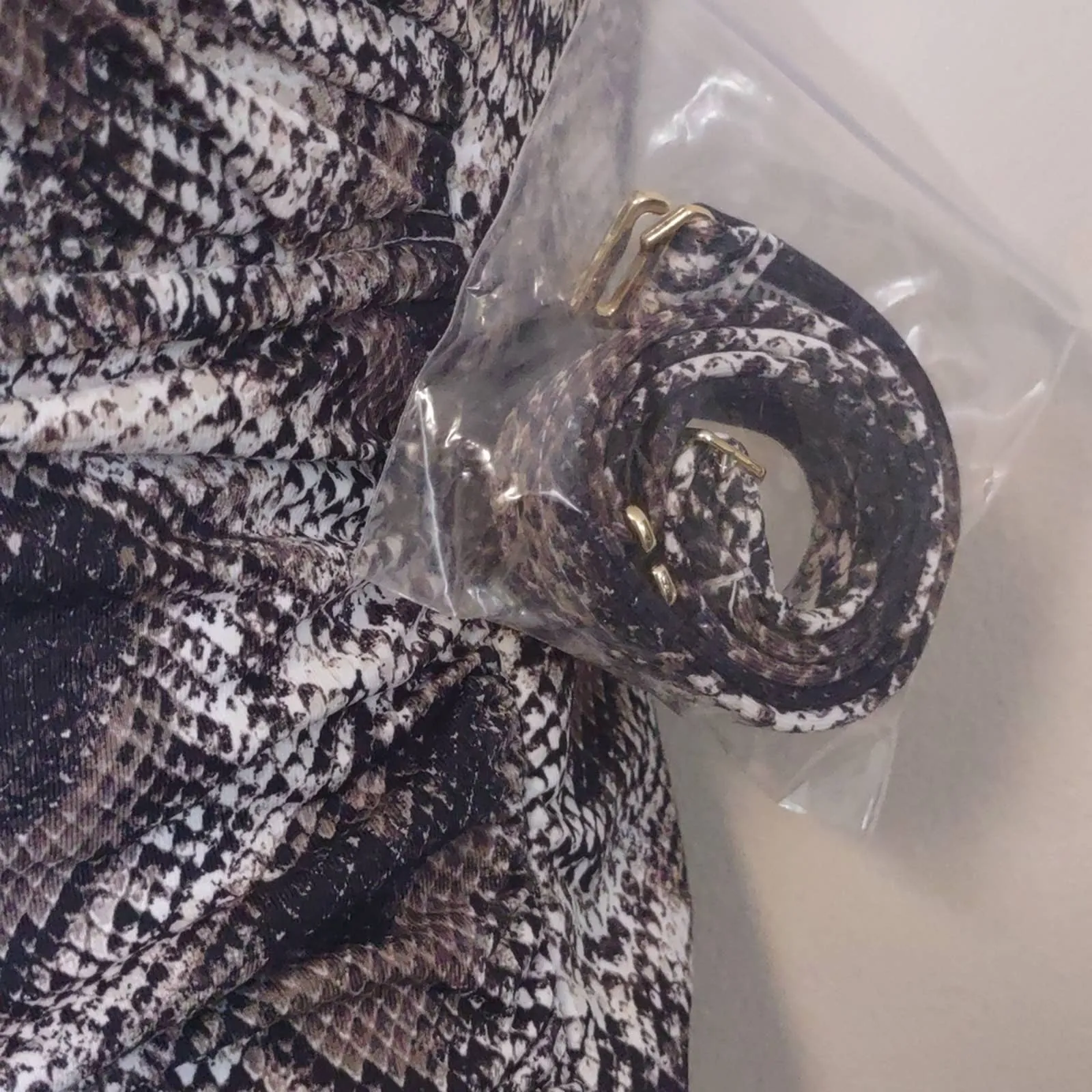 Bleu Rod Beattie Snake Skin Game Bandini Tankini Swim Top
