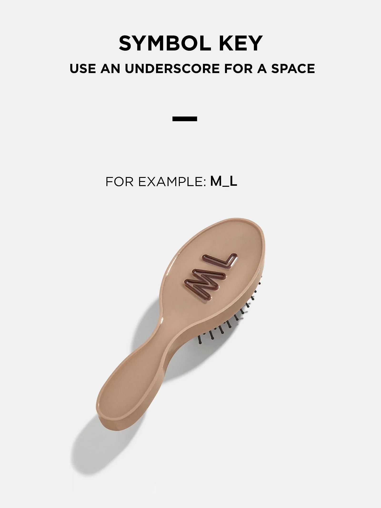 Block Font Mini Custom Hair Brush - Block Font Lavender