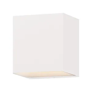 Blok 5 in. LED Outdoor Wall Sconce 3000K White Finish