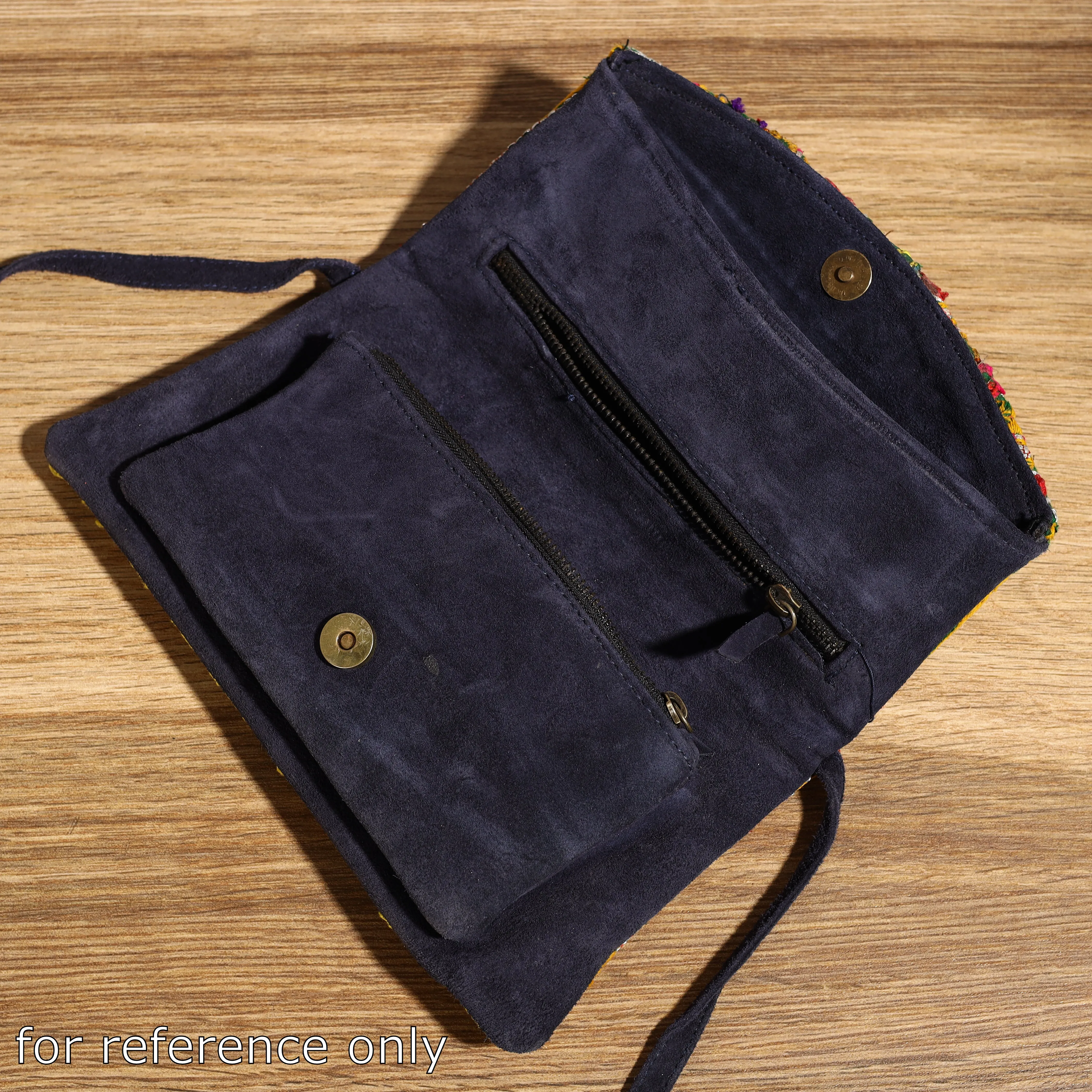 Blue - Banjara Vintage Embroidery Mirror & Coin Work Sling Bag