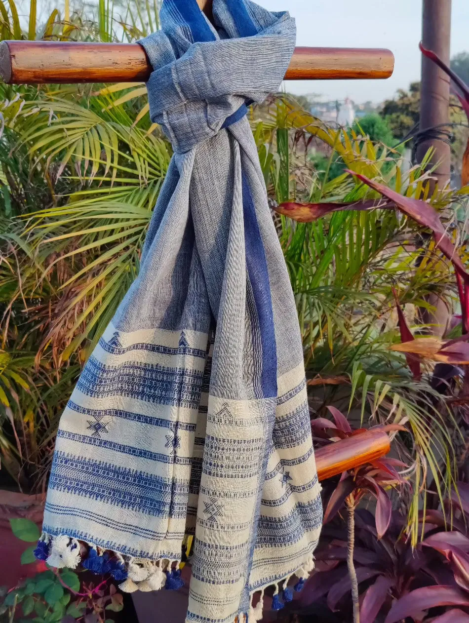 Blue Bhujori Stole