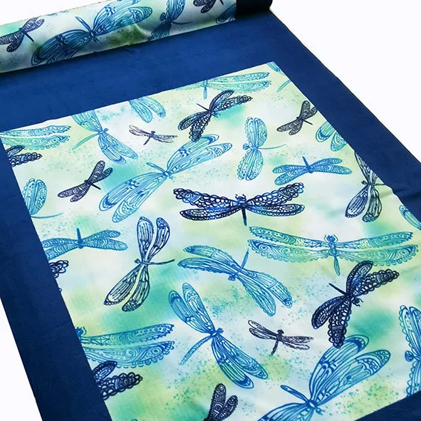 Blue Dragonflies Printed Polar Fleece Design 181 - 1.85M Panel