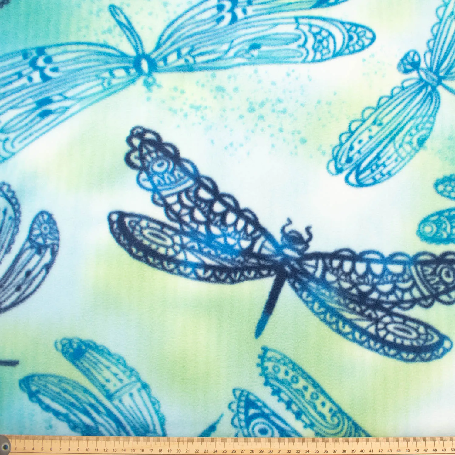 Blue Dragonflies Printed Polar Fleece Design 181 - 1.85M Panel