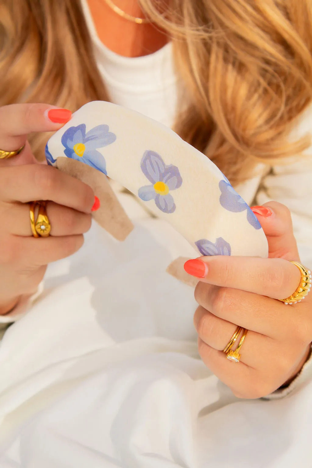 Blue Jasmine Padded Headband
