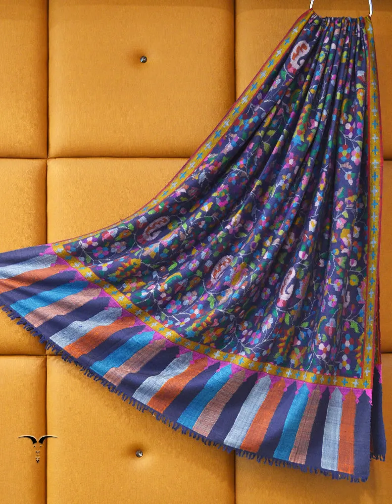 blue kani Gents Pashmina Shawl 7844