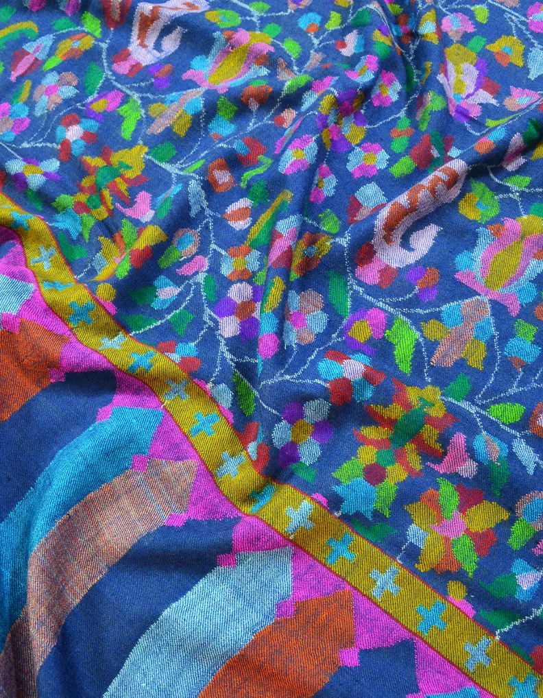 blue kani Gents Pashmina Shawl 7844