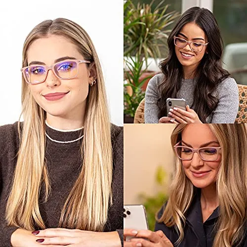 Blue-Light-Blocking-Reading-Glasses-Beige-Pink-0-50-Magnification-Computer-Glasses