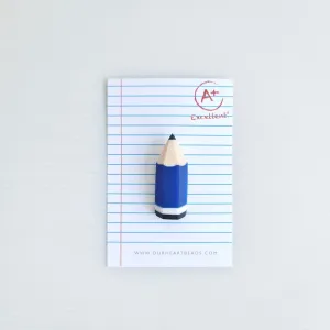 Blue Pencil Brooch