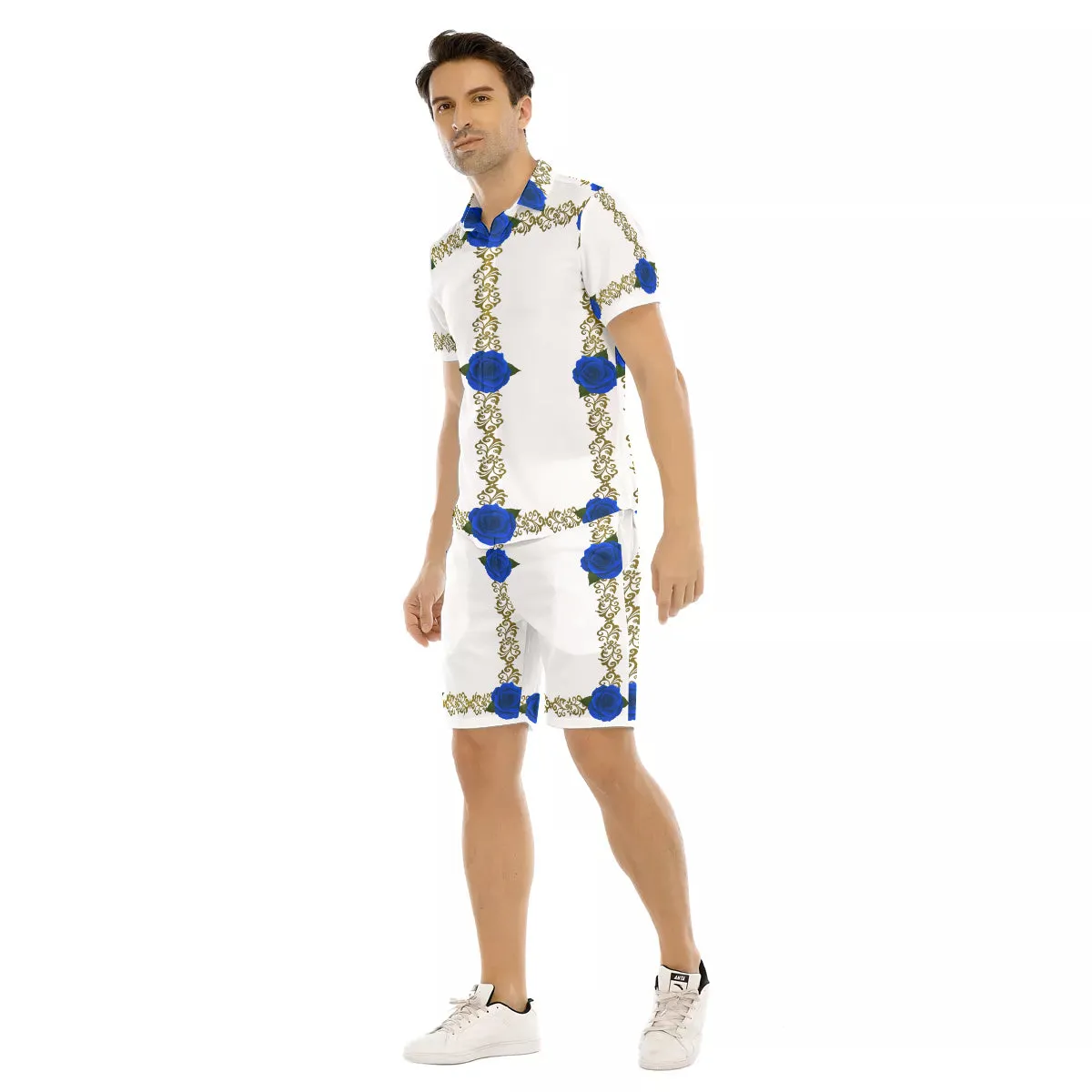 BLUE ROSES LCC Men's Short Sleeve Shirt Sets