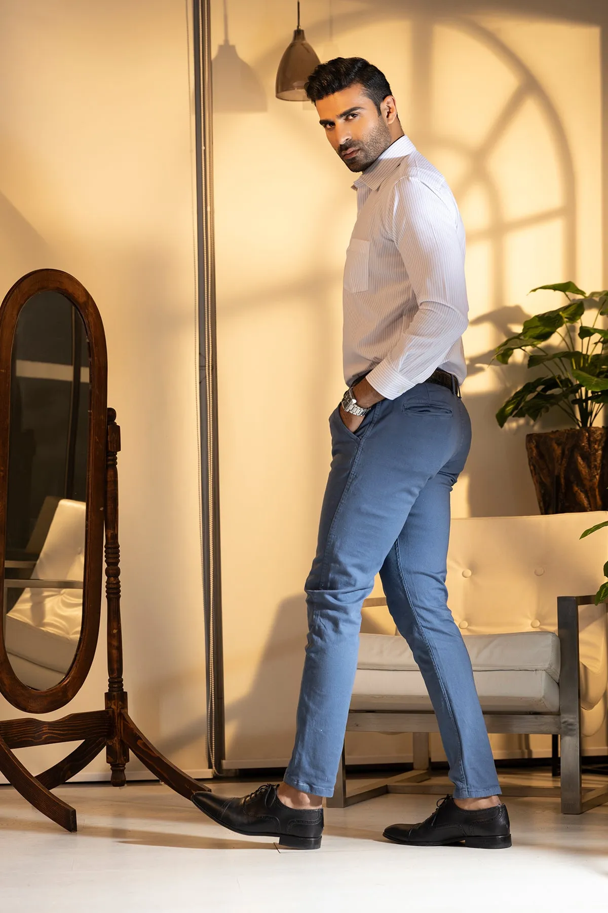 Blue Striped Shirt - P22 - MS0030R