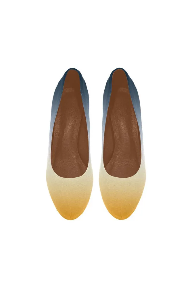 Blue White & Gold Women's High Heels