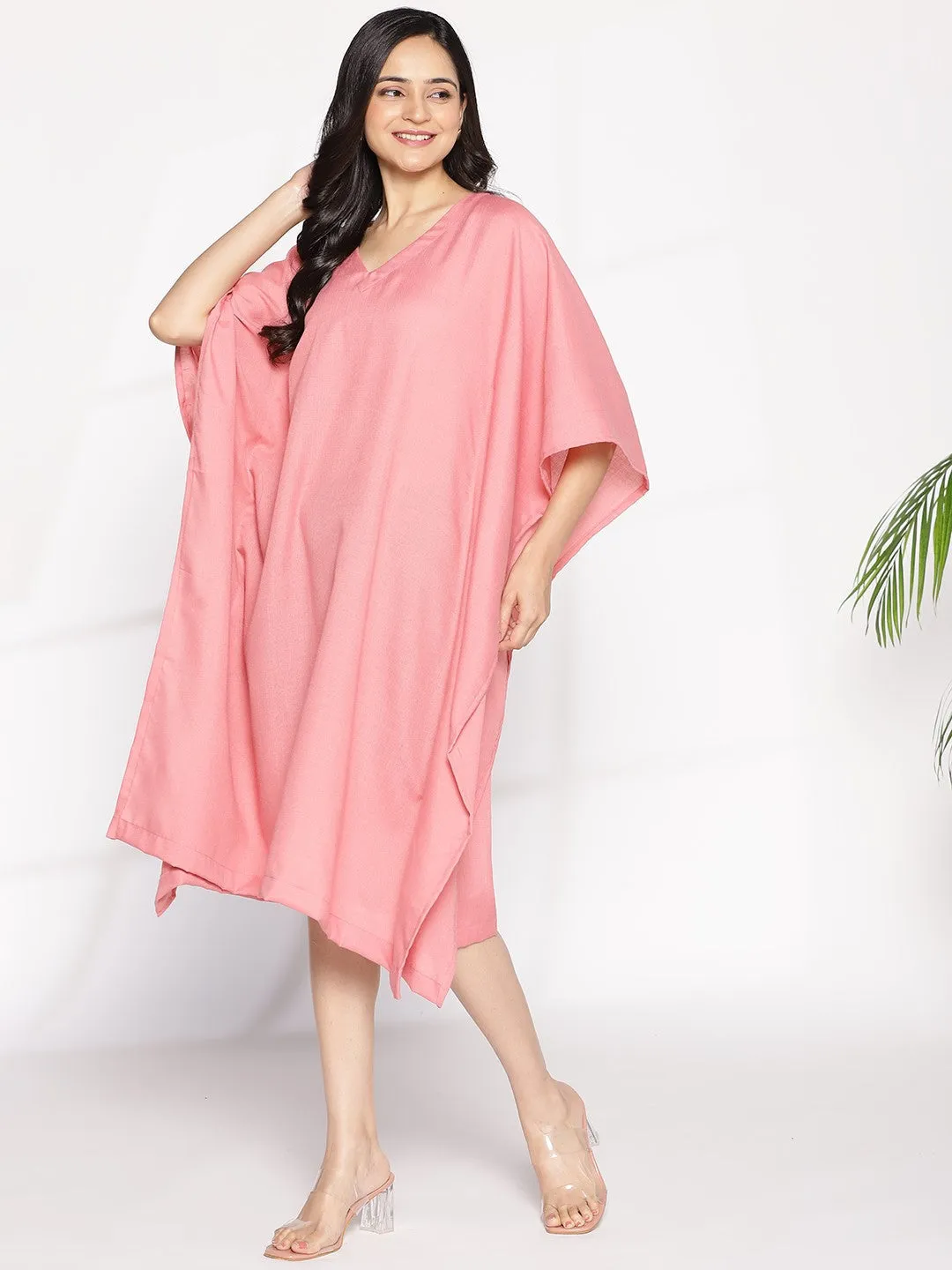 Blush CottonSlub LongKaftan
