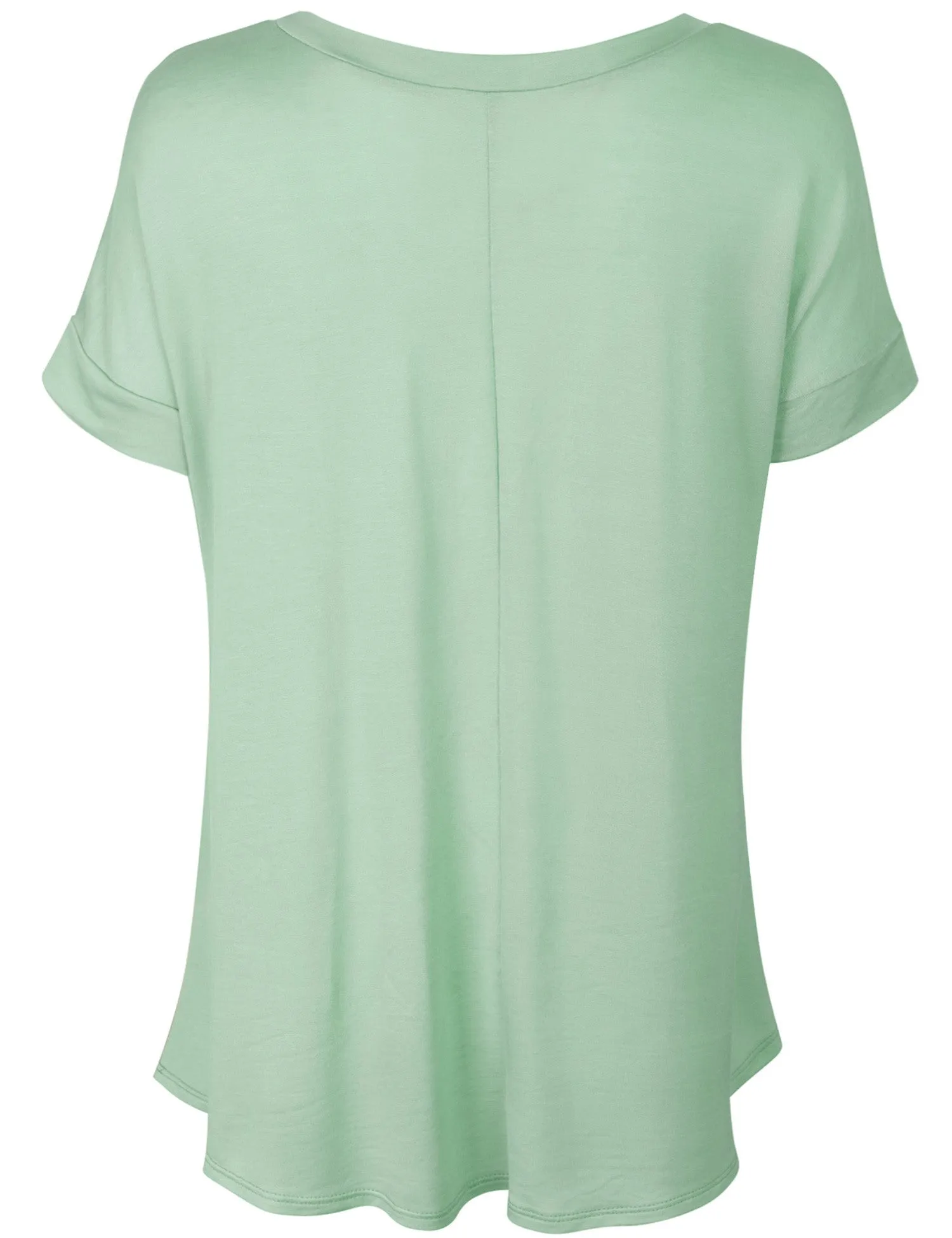 Boat Neck Short Sleeve Flowy Top T-shirts