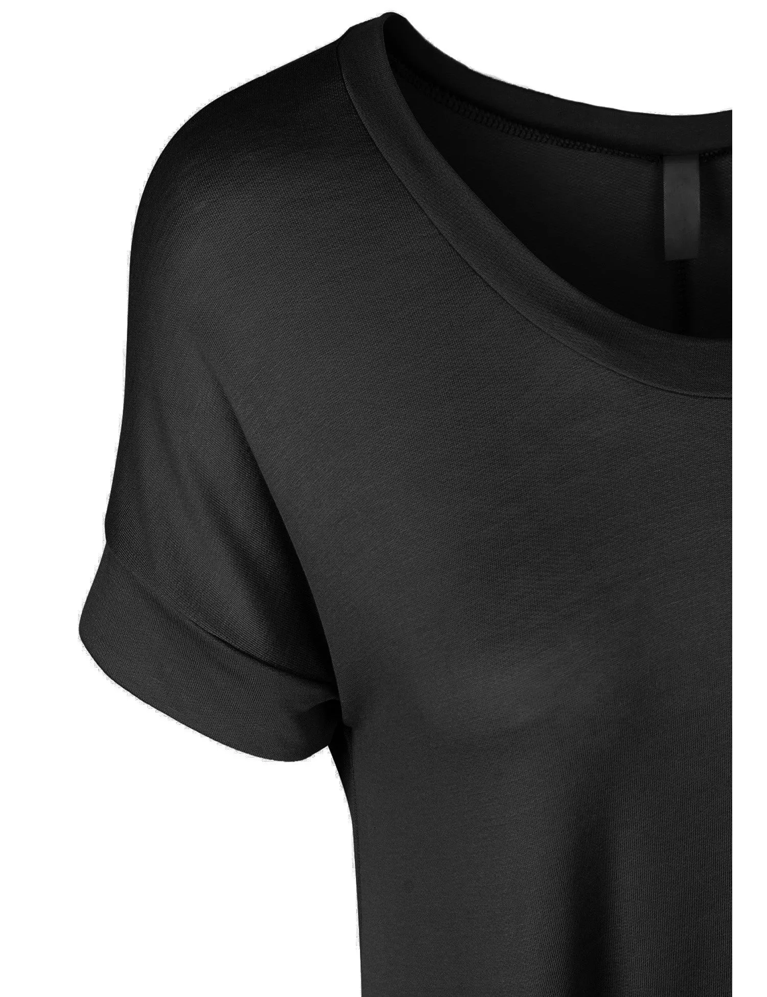 Boat Neck Short Sleeve Flowy Top T-shirts
