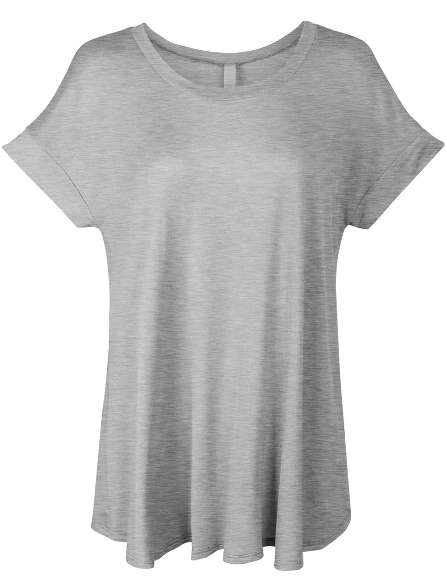 Boat Neck Short Sleeve Flowy Top T-shirts