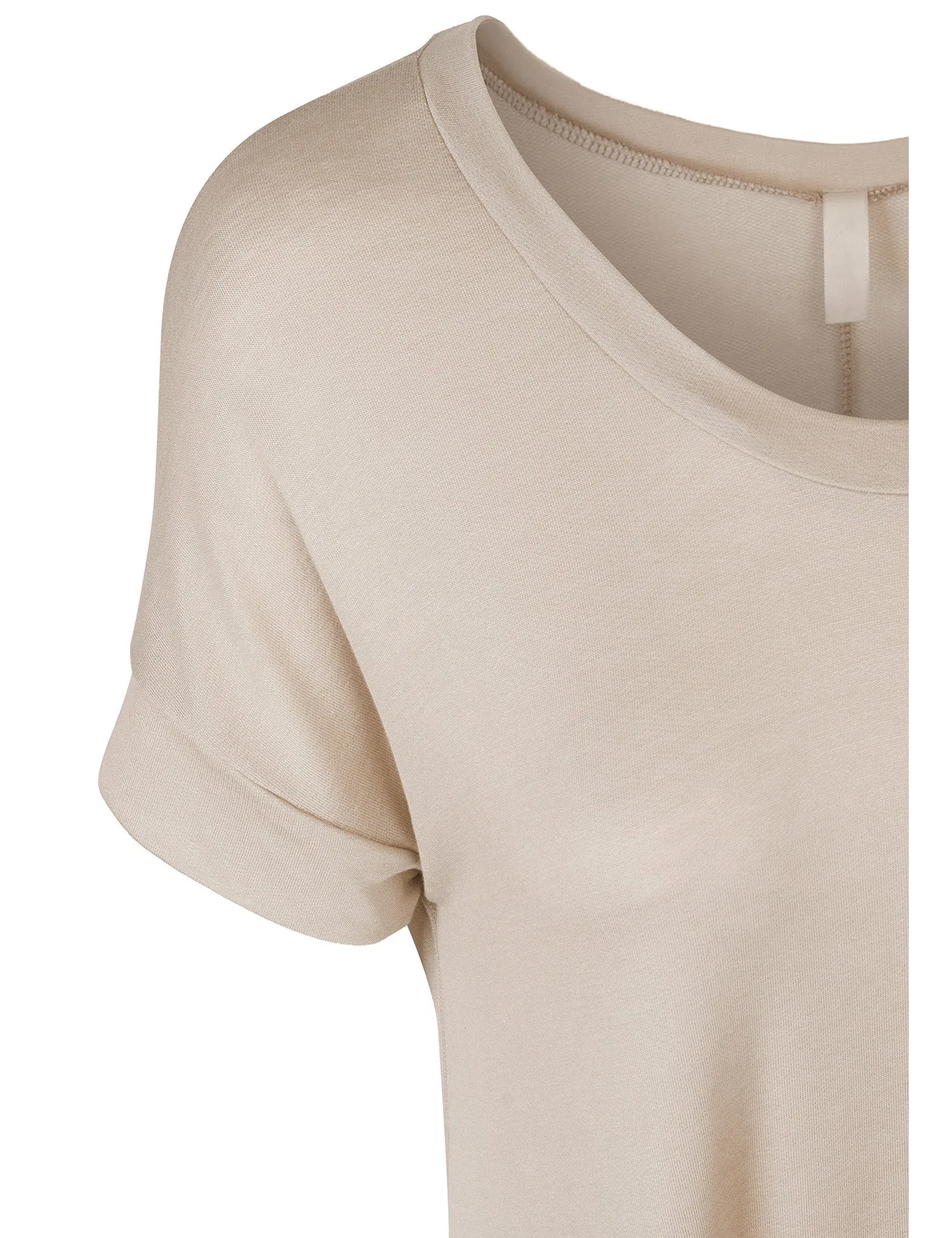 Boat Neck Short Sleeve Flowy Top T-shirts